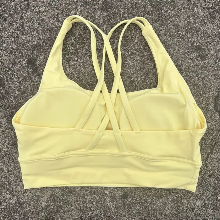 Couleur unie Fitness femmes Sport soutien-gorge gymnastique Yoga soutien-gorge athlétique croix haut
