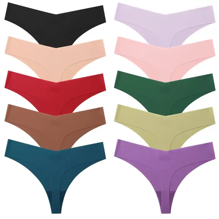 Poblador 10 pièces/ensemble culottes pour femmes mode Simple sous-vêtements sans couture tongs respi
