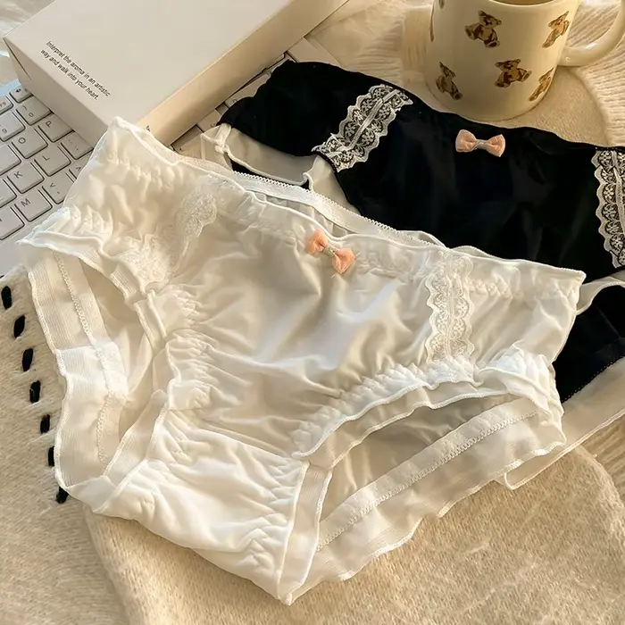 Luolita InDispensLingerie-Culotte Sexy en Dentelle pour Femme, Sous-vêtement Respirant, Rose, Transparent, Solide, Document