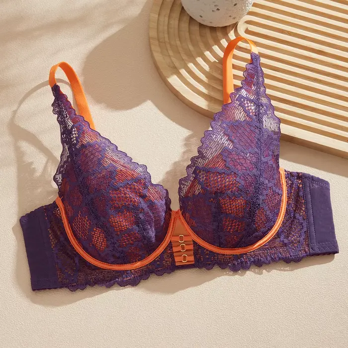 Elegantný Beauwear 2025 75 80 85 C D podprsenka pre ženy 3/4 košíček výstrih Sexy čipka