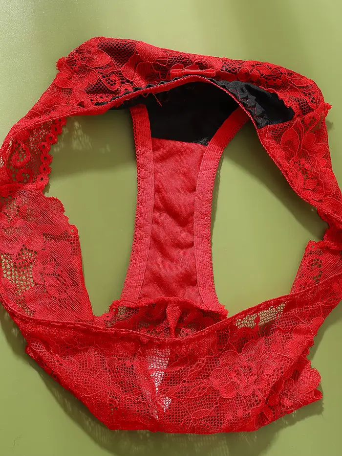 Dámske spodné prádlo Sexy čierna čipka nohavičky spodná bielizeň Dámske kvetinové čipky nohavičky Perspektíva Design Dámske nohavičky