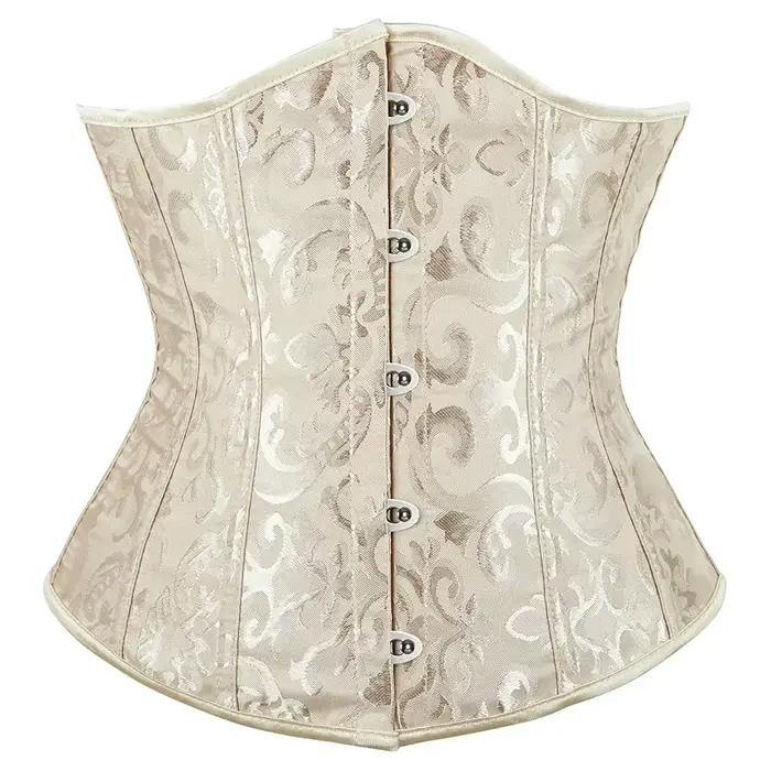 Ročník gotické Bustier korzet pre ženy, kvetinové, Push-up, veľryby, s predné uzavretie, sexy