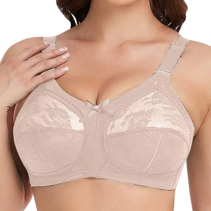 Plus veľkosť čipky Minimizer podprsenka pre ženy, sexy, bez podšívky, plné pokrytie, ultra tenké, bezdrôtové, vybavené popruhy, spodná bielizeň Subjectador