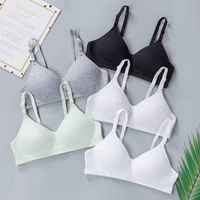 Dámske bavlnené spodné prádlo AB pohár bezdrôtové podprsenka zhromaždil pohodlie V podprsenka push up spodná bielizeň Bralette pre ženy bezšvíkové podprsenky