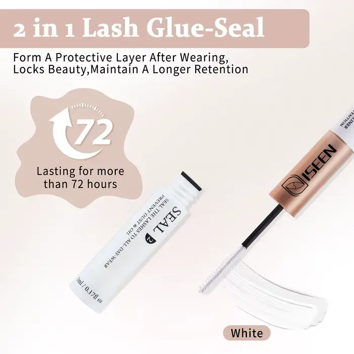 Colle pour cils individuels Bond and Seal 2 en 1, tenue super forte, extension de cils longue durée,