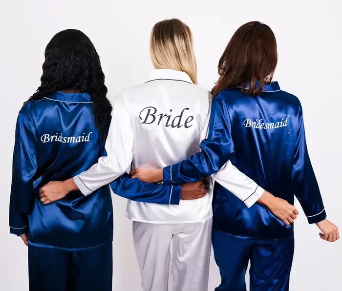 Pyjama en satin doux et sportif pour femmes, nuit de mariage, cérémonie de fiançailles, demoiselles d'honneur et soirées spéciales