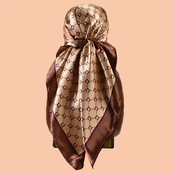 Foulard carré en Satin pour femmes, accessoire de plage d'été, à la mode, 90x90 pouces, multi-usage,