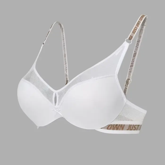 BEAUWEAR - Podprsenka s drôtikmi z priedušnej sieťoviny s písmenom