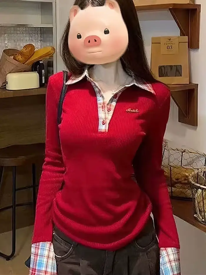 Dámske tričko s polokošeľovým golierom