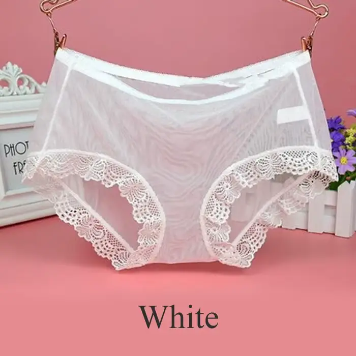 Sexy čipkové nohavičky pre ženy, priehľadné spodné prádlo, stredná veľkosť, veľká veľkosť, jemné pletivo, spodná bielizeň Tanga Mujer