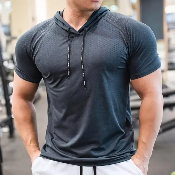 Pánske bežecké a fitness bunda pletené polyester krátke rukávy športové a spoločenské príležitosti