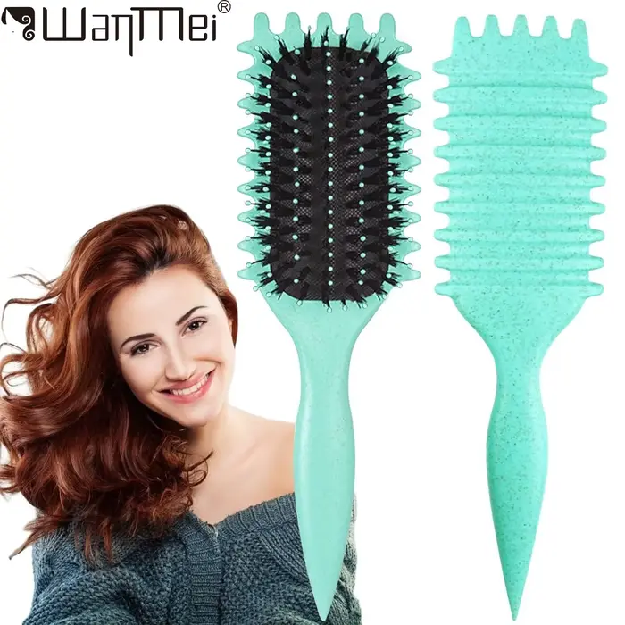 WANMEI – brosse démêlante pour cheveux bouclés, peigne de Massage du cuir chevelu avec boucles de ch