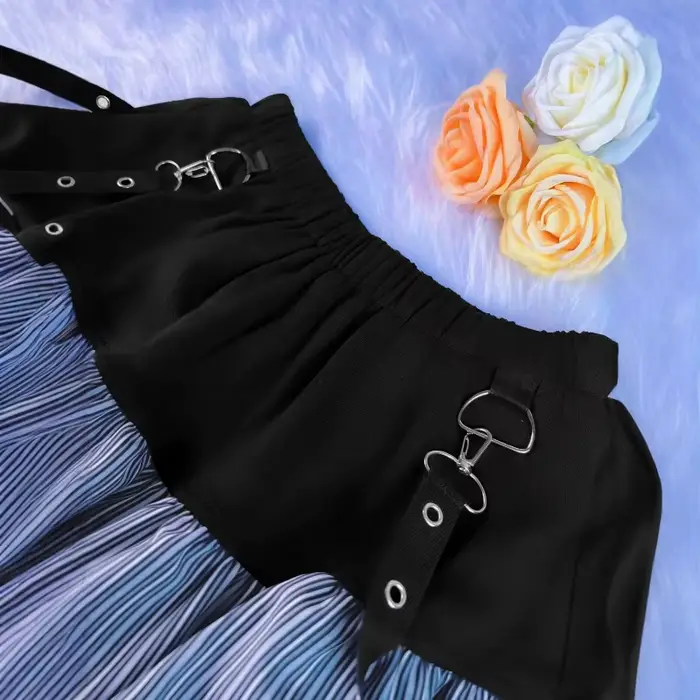 Jupe-culotte écossaise douce et mignonne pour femme, taille haute élastique, polyvalente et rajeunissante