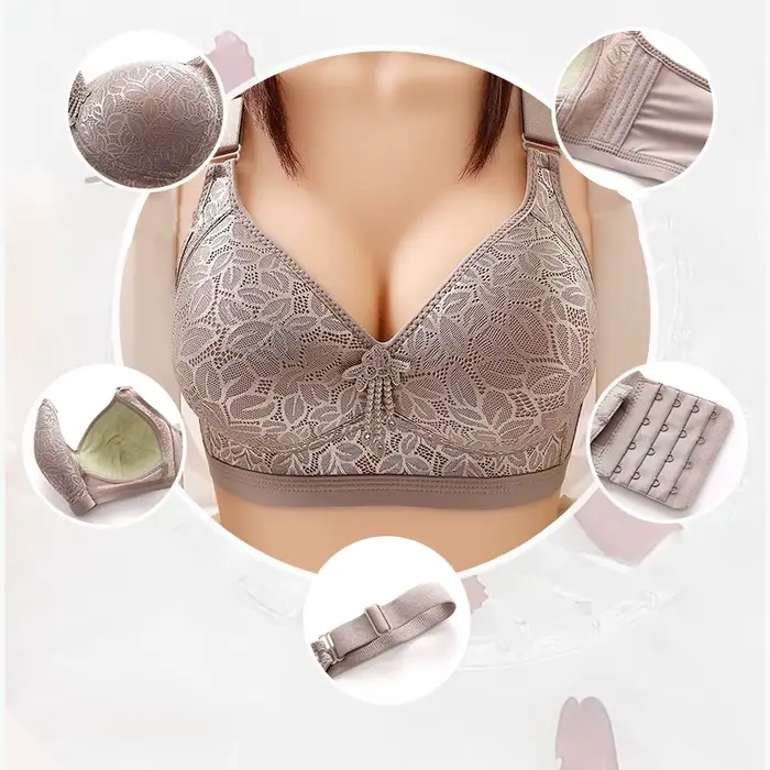 Plus veľkosť Dámska podprsenka, tenký, bez oceľového krúžku, pohodlné, priedušné, nastaviteľné spodné prádlo, sexy push up, spodná bielizeň, BC Beanie