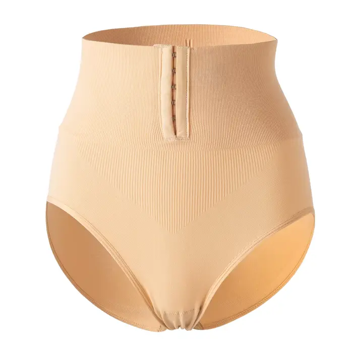 Flarixa taille haute sans couture culotte ventre plat façonnage slips femmes boutonnage ventre bout 