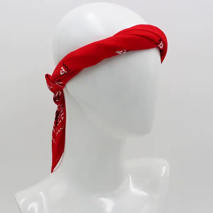Nouveau Surdimensionné 70CM couleur rouge carré écharpe Style rétro imprimé coton Bandana chapeaux f