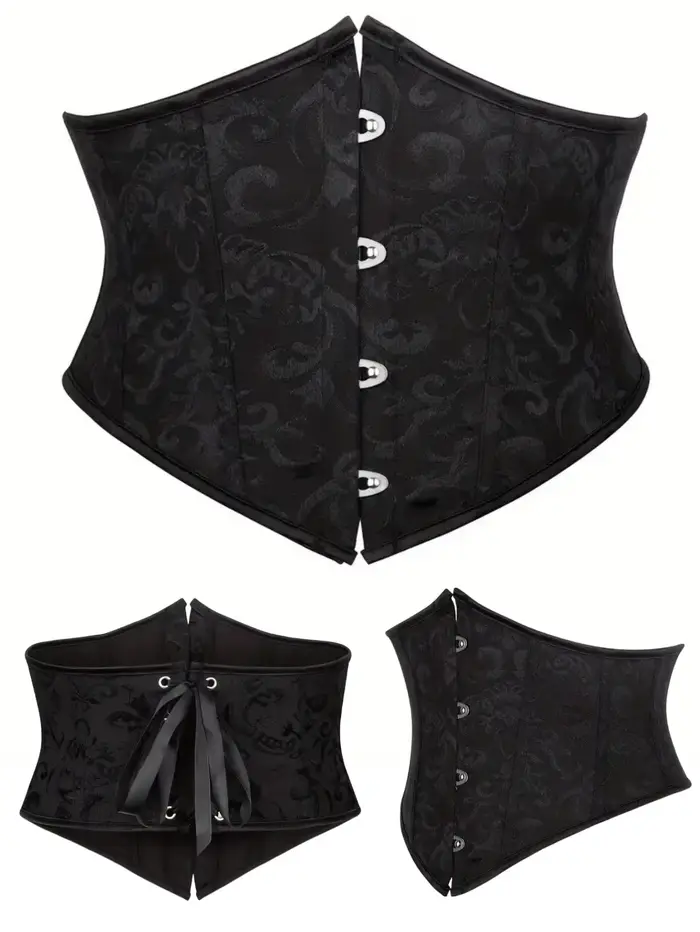 Ceinture Corset courte Style cour rétro, correcteur de Posture, contrôle du ventre, sangle arrière, 