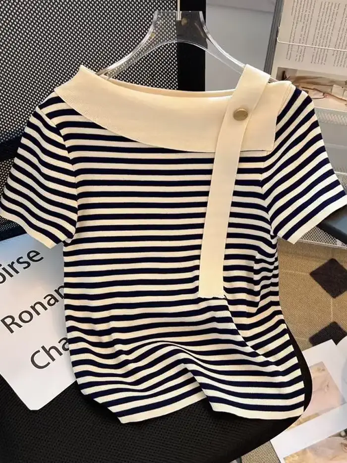Sexy a elegantný sveter pre ženy, klubový štýl, voľný strih, polyester a bavlna, leto 2024, netopierie rukávy, delený golier, pre rôzne spoločenské príležitosti
