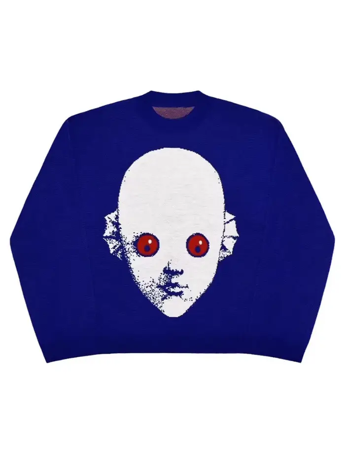 Y2K pull hiver graphique Streetwear femmes Vintage pull pull haute tricots surdimensionné gothique à