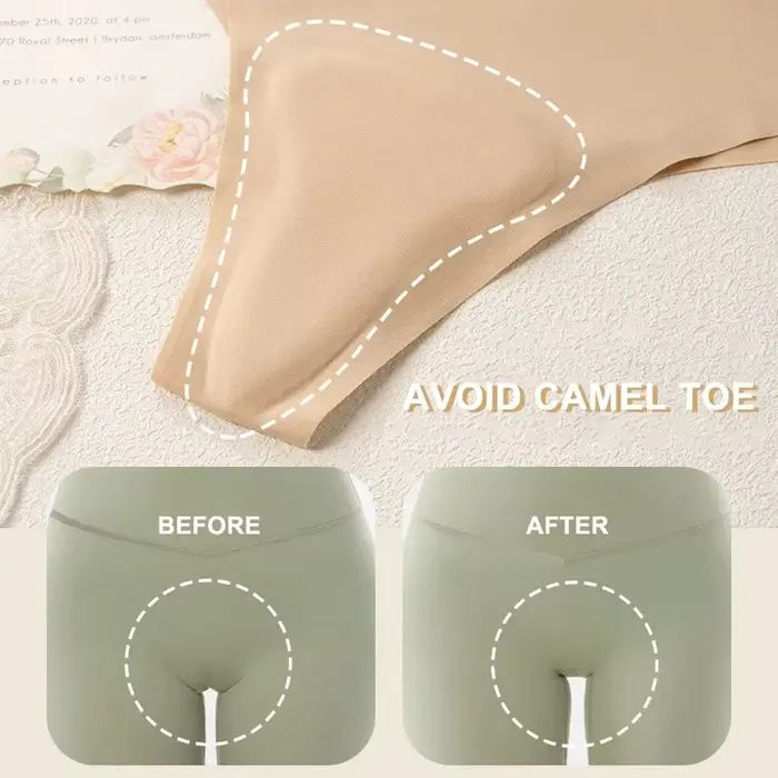 3 kusy vyhnúť camel-tiped nohavičky bezšvíkové tanga nohavičky camel-tiped korektor kryt maskovanie prevencia spodná bielizeň anti-camel nohavičky