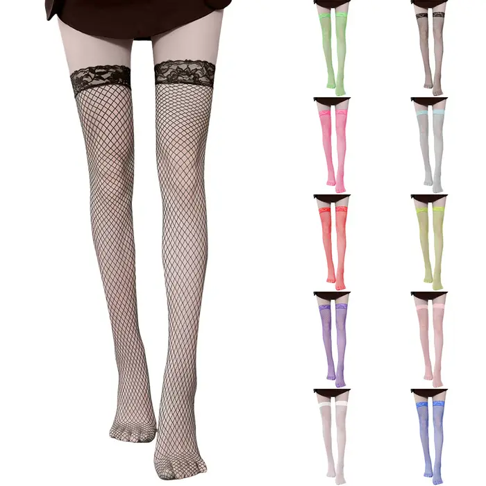 Sexy viacfarebné čipkové pančuchy pre ženy špeciálne príležitosti a štýlové oblečenie