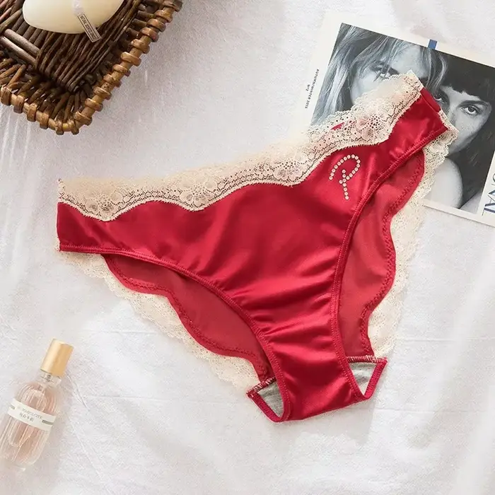 Dámske elastanové nohavičky s elegantnou Moonbiffy čipkou pre ženy spodná bielizeň intímne zvláštne príležitosti