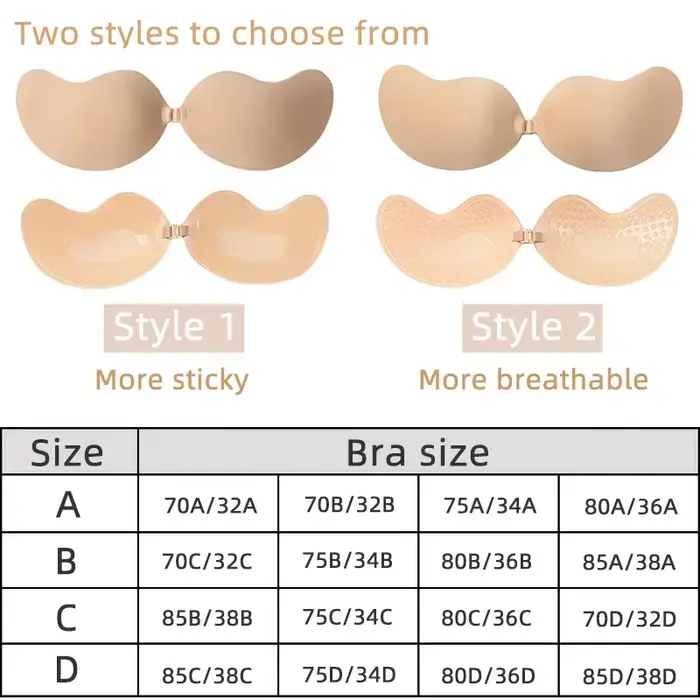 Dámska sexy podprsenka, neviditeľná push-up podprsenka, bezšvíková silikónová samolepiaca podprsenka, predné zatváranie, bez ramienok podprsenka, chrbát