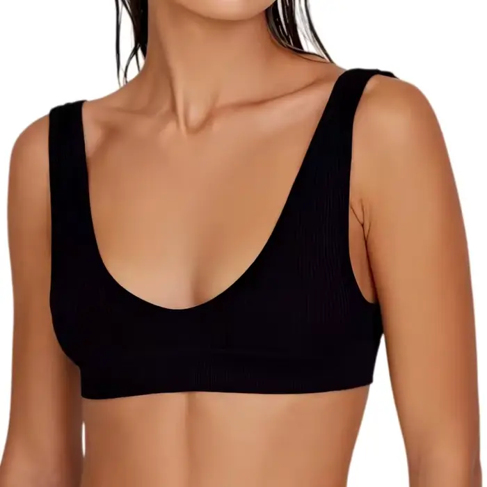 Soutien-gorge push-up pour femme, petite taille, sans armatures, bralette côtelée à col en U, sans rembourrage, plusieurs couleurs, crop top, lingerie sexy pour femme, tailles M-XL