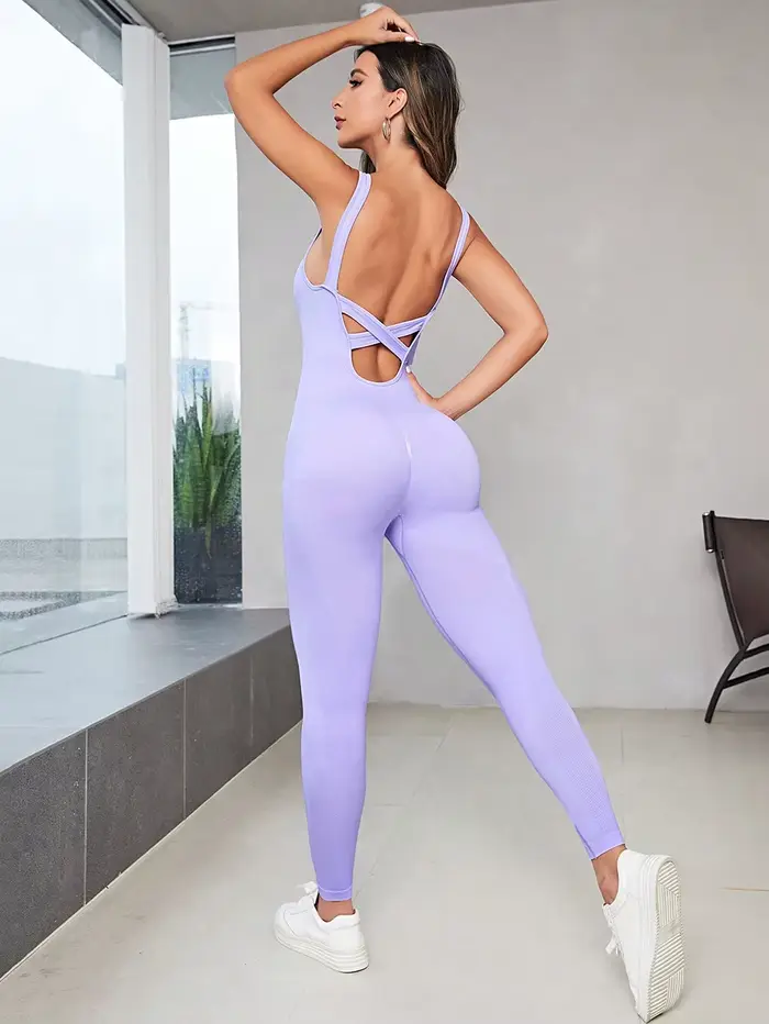 Bezšvové body pre ženy z nylonu a elastanu s dizajnom panvy pre jogu a fitness