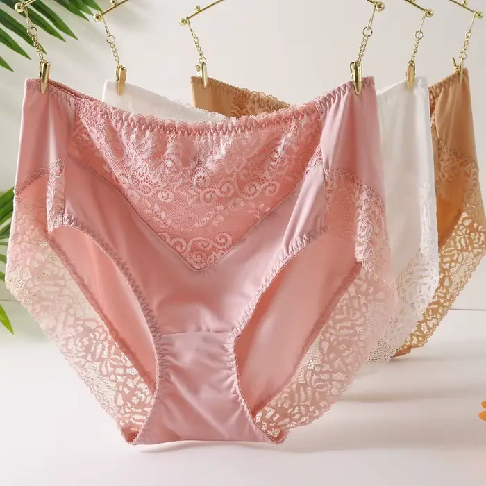 Culotte en soie de lait avec dentelle pour femmes de grande taille élégante et confortable pour toutes les occasions