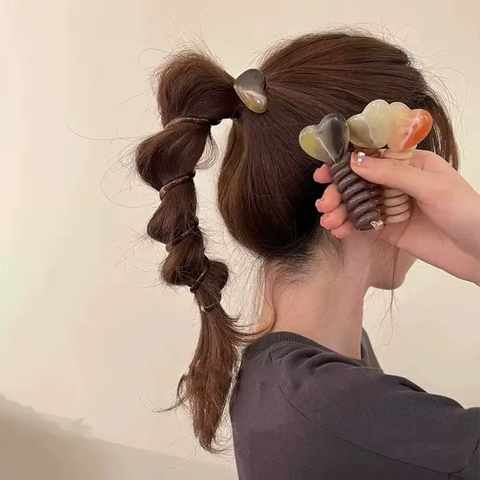 Bandeau tressé à bulles minimaliste, ligne téléphonique de haute qualité et soignée, boucle de cheve
