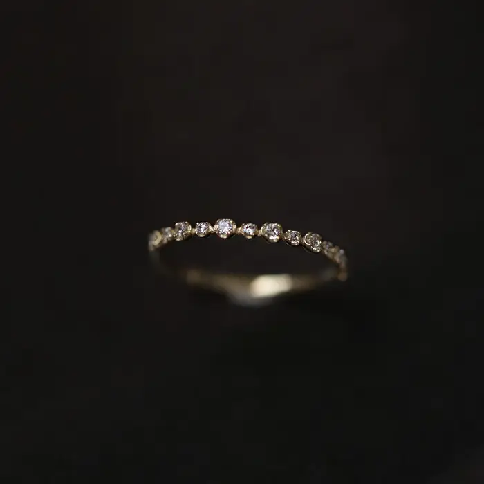 Geometrický prsteň z sterlingového striebra 925 s 14K pozlátením pre ženy