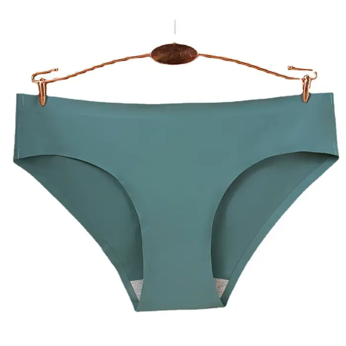 Culotte sans couture en coton et soie glacée pour femmes, sous-vêtement taille moyenne confortable et élégant, lingerie féminine pour occasions spéciales