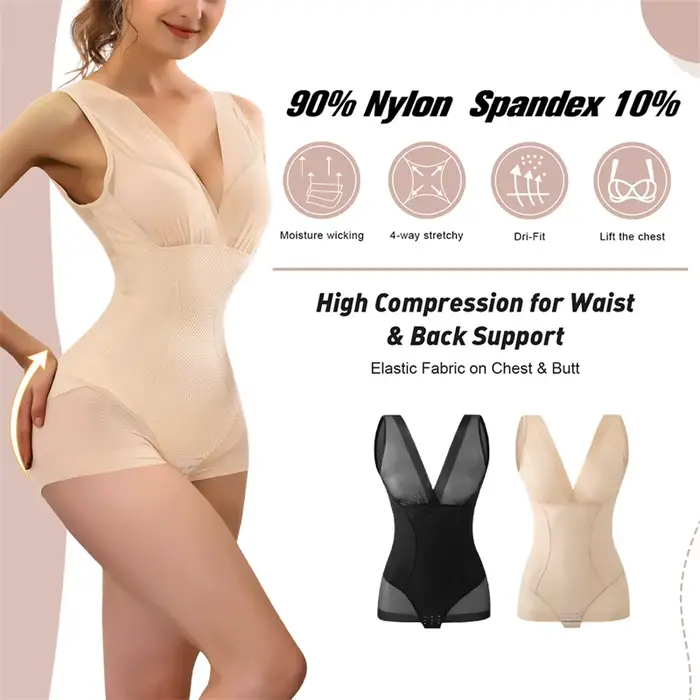 Maillot de Corps En Maille Sexy Pour Femmes Flarixa, Formateur de Taille, Ventre Plat, Soutien-Gorge Push Up, Débardeur Lingerie Transparente Occasions Spéciales