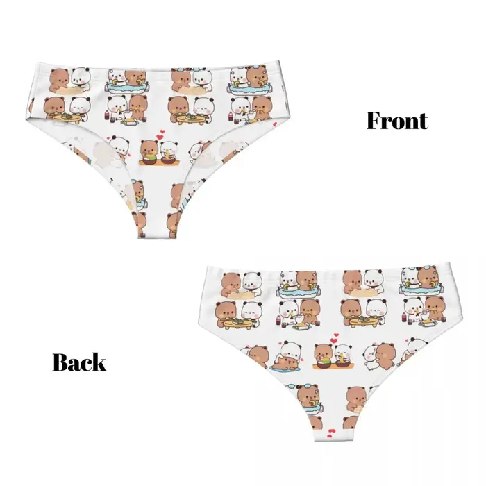 Culottes de couple Panda Bear et Brownie True Love Bubu Dudu pour femmes sous-vêtements respirants confortables et élégants pour toutes les occasions