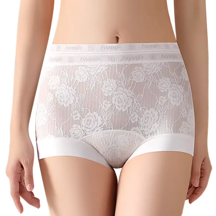 Dámske žakárové nohavičky, priedušné, sexy, mäkké, boxerky s vysokým pasom, pohodlné, ľahké, spodná bielizeň čipka, intímne spodná bielizeň