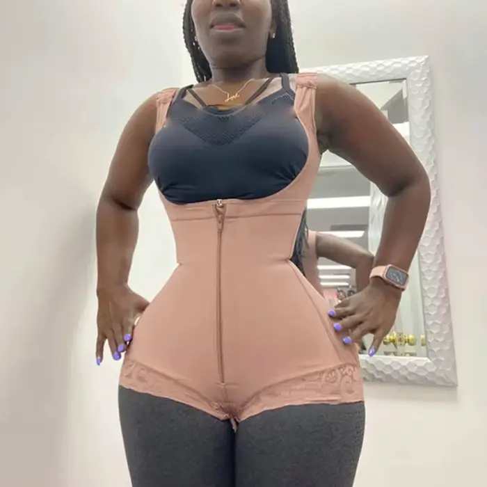 Kolumbijské Shapewear brucho vysoká kompresia ženy dvojité kompresie oblečenie nastaviteľné popruhy presýpacie Obrázok opasok