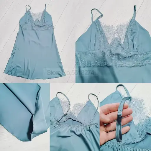 Mäkké saténové dámske nočné kimono pre špeciálne príležitosti, nočné oblečenie, nočnú košeľu, domáce oblečenie, intímne, pohodlné a elegantné spodná bielizeň