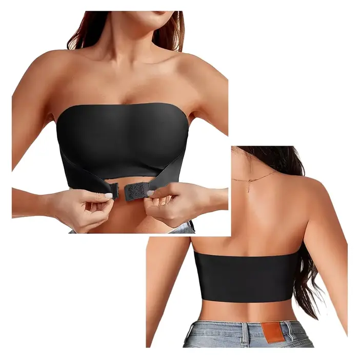 Bez ramienok Push Up podprsenka pre ženy, Sexy podprsenka, bez polstrovania, nastaviteľné predné tlačidlo, Sexy spodná bielizeň, pohodlné, protišmykové
