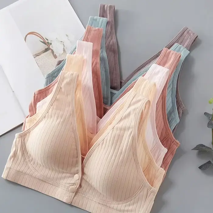 Dámske čisto bavlnené dojčiace podprsenka, materská spodná bielizeň, Plus veľkosť tehotenstva podprsenka, Push-up podprsenka, Dámske plodiny Top