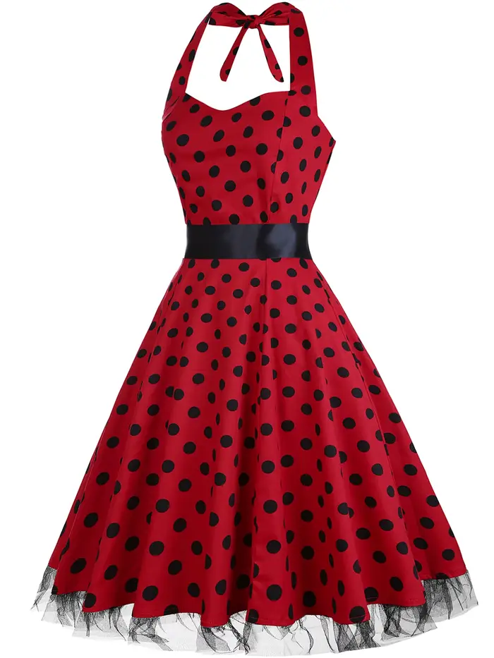 Dámske vintage šaty v štýle Hepburn