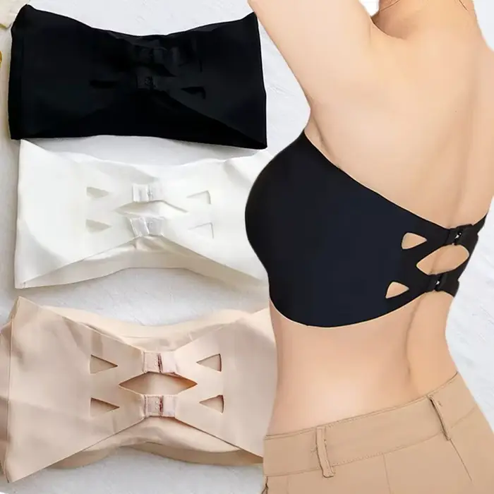 Sexy podprsenka bez ramienok, push-up, bez výstuže, pre ženy, elegantný chrbát, protišmyková, bezšvíková, neviditeľná, bralette bez ramienok, spodná bielizeň