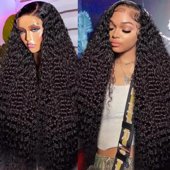 Perruque en cheveux humains Parochňa avec texture vague profonde, prête à porter, adaptable à toutes les occasions et entretien facile pour femmes