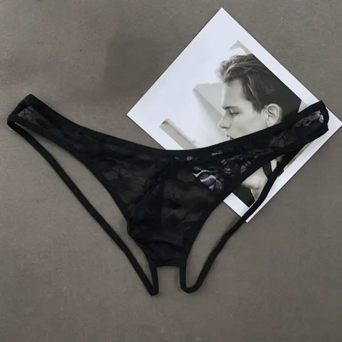Culotte à fesses ouvertes, sous-vêtements noirs, tongs taille basse, toutes saisons, taille moyenne,