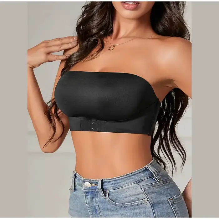 Bez ramienok Push Up podprsenka pre ženy, Sexy podprsenka, bez polstrovania, nastaviteľné predné tlačidlo, Sexy spodná bielizeň, pohodlné, protišmykové
