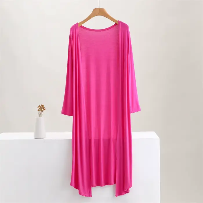Été automne 12 couleurs femmes Modal Long Cardigan femme coton pull Cardigans à manches longues femm