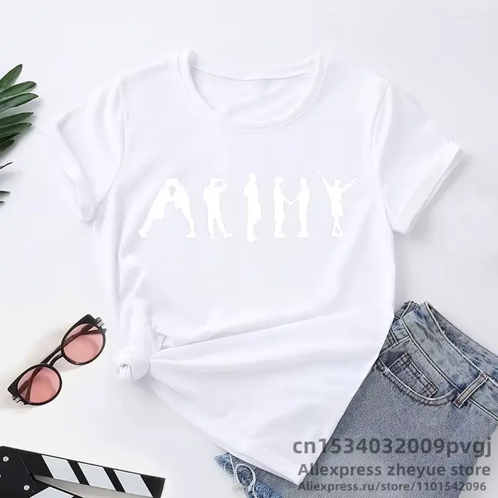 Kórejská dievčenská skupina tričko pre ženy Streetwear móda estetické oblečenie