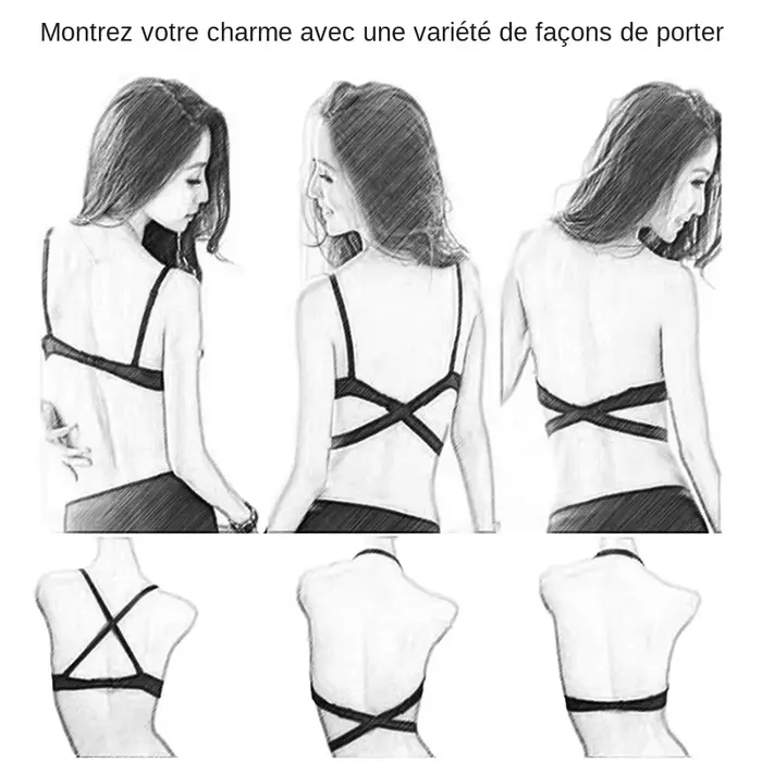 ECMLN-Push-up backless podprsenka v U pre ženy, sexy spodná bielizeň, dámske spodné prádlo, hlboký nízky strih, priedušná bralette
