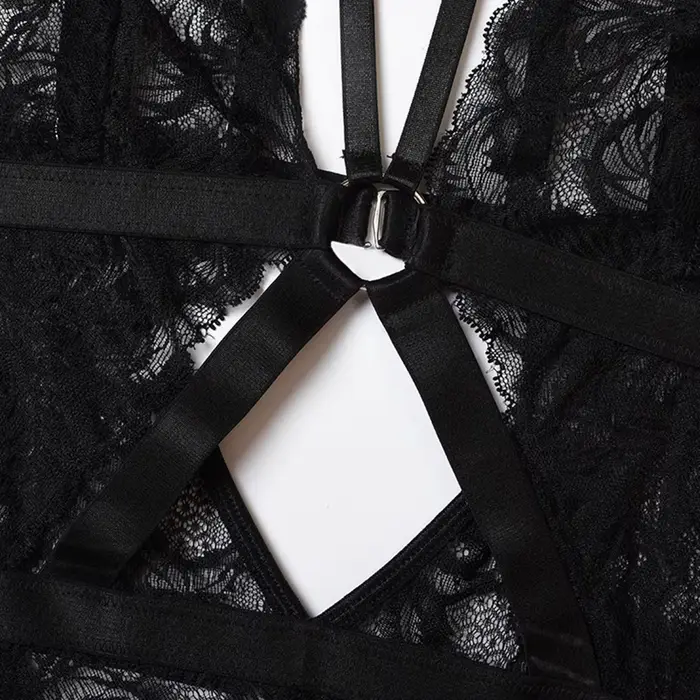 Sexy čipka priehľadná Lingerie Pornos kostým ženy odhaliť obväz spodná bielizeň body nočné oblečenie erotické lenceria zmyselná mujer