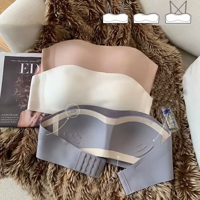 Ženy Sexy bez ramienok podprsenka push up bezdrôtové podprsenky bezšvíkové protišmykové rúrkové bez ramienok podprsenka spodná bielizeň